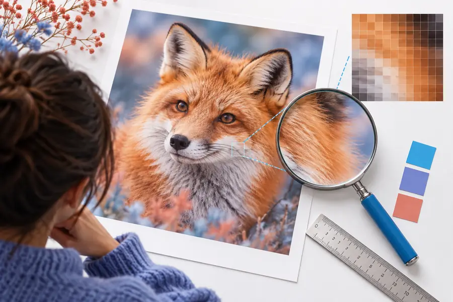 Softer rendering of a fox image